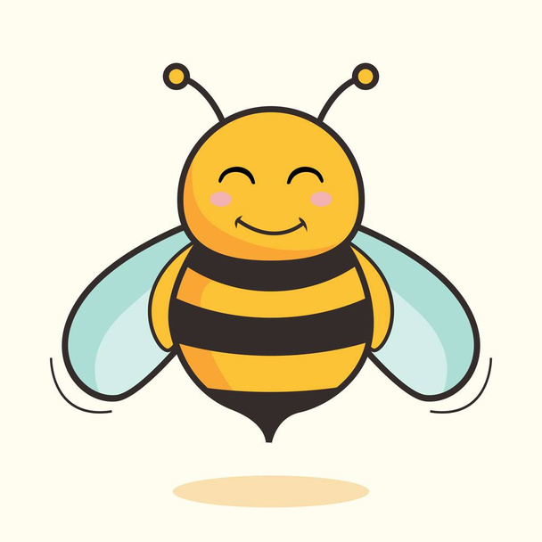 Biene Cartoon Isolated Niedliche Honigbiene - Vektor, Bild