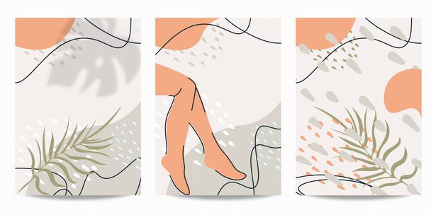 Hair removal, foot sugaring. Well roomed legs of a girl close-up. For advertising and marketing of beauty salons. Foot care. - Vector, Image