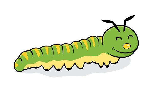 Caterpillar Γελοιογραφία Απομονωμένη απεικόνιση - Διάνυσμα, εικόνα
