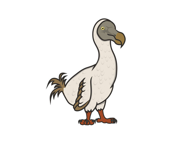 Részletes Dodo Bird álló gesztus illusztráció vektor - Vektor, kép