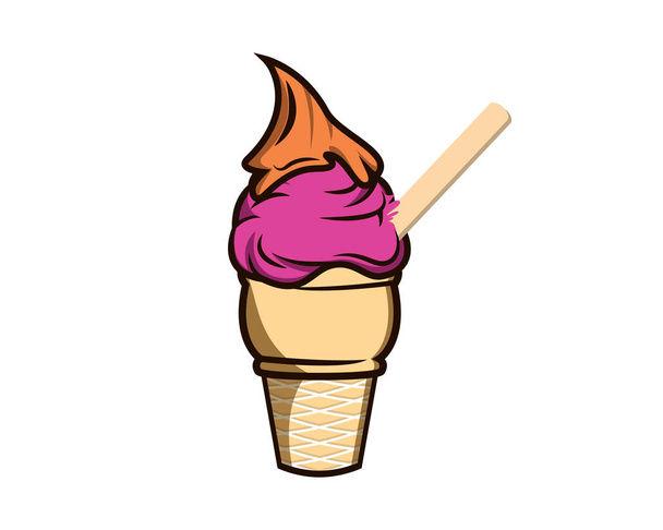 Finom és frissítő fagylaltvektor - Vektor, kép
