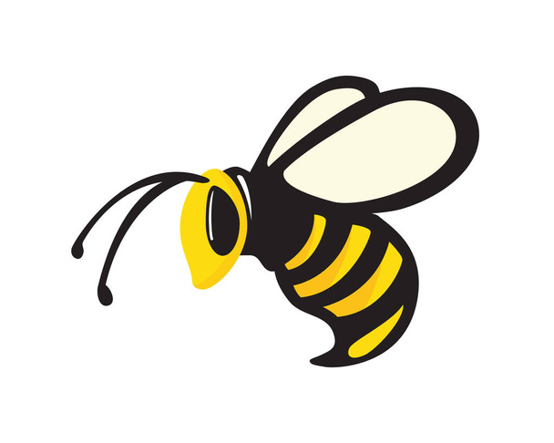 Yksinkertainen lentävä mehiläisvektori - Vektori, kuva