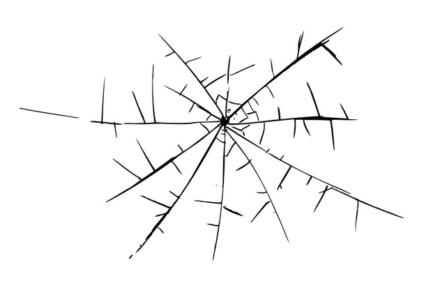 Egyszerű vektor kézi rajz vázlat törött üveg - Vektor, kép