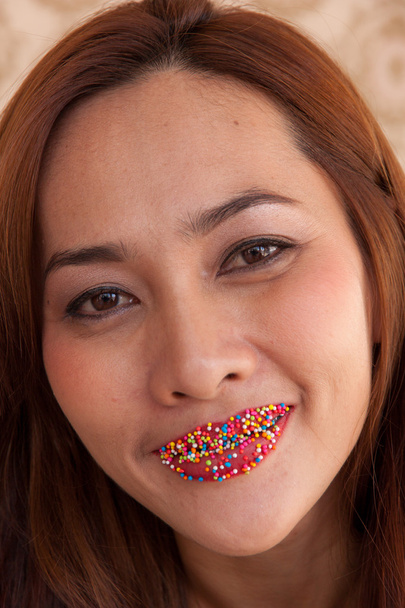Спокуслива жінка солодкий рот8
 - Фото, зображення