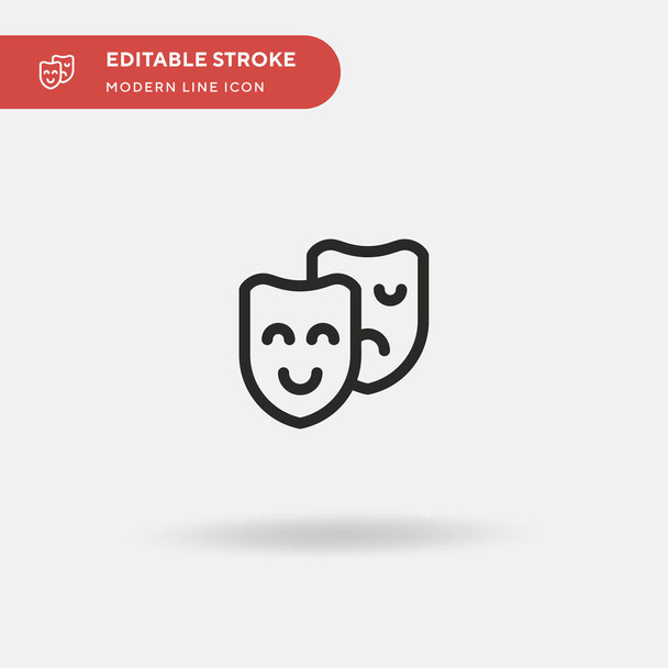 Drama Simple vector icon. Illustration symbol design template for web mobile UI element. Perfect color modern pictogram on editable stroke. Drama icons for your business project - Vector, Image