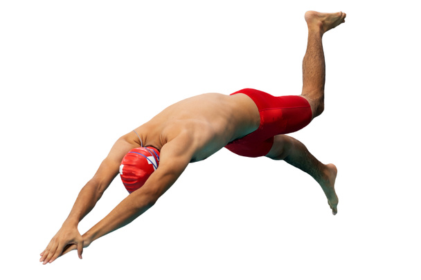 南テキサスの水泳大会に出場する少年水泳選手 - 写真・画像