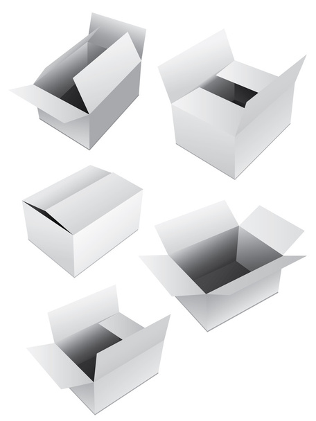 New set of vector boxes - Vector, Image
