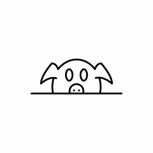 Icono de cerdo del contorno. Ilustración del vector de cerdo. Símbolo para web y móvil
 - Vector, imagen
