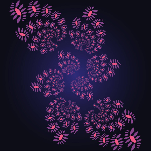 Patrón sin costuras de arte fractal. Fondo abstracto vectorial para el diseño creativo
 - Vector, Imagen