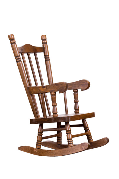 Старий дерев'яний крісло-качалка
 - Фото, зображення