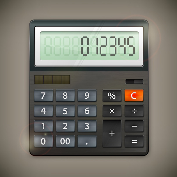 Calculator on dark - Vector, Image