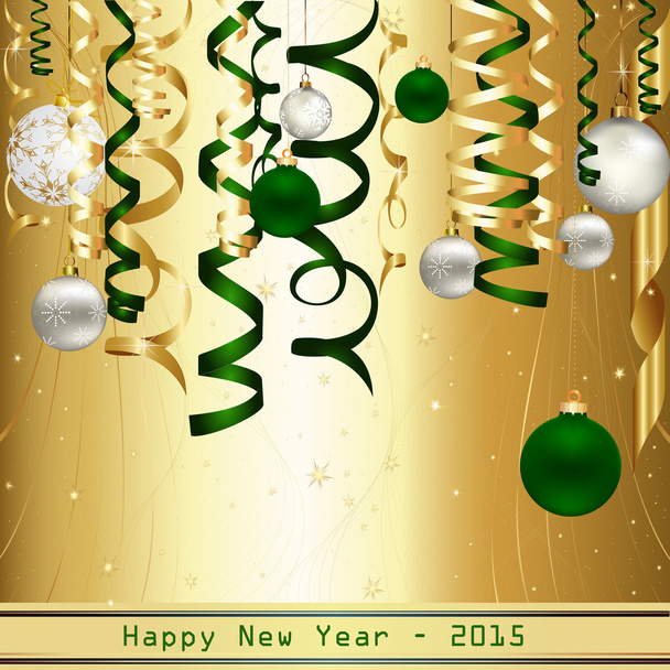 Gold und Grün frohes neues Jahr 2015 - Foto, Bild