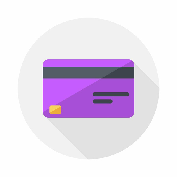 Carte de crédit Icône violet vecteur isolé. - Vecteur, image