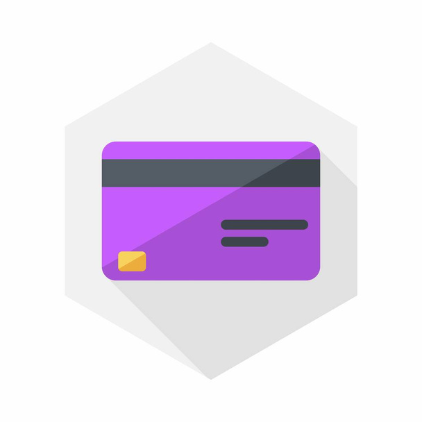 Carte de crédit Icône violet vecteur isolé. - Vecteur, image
