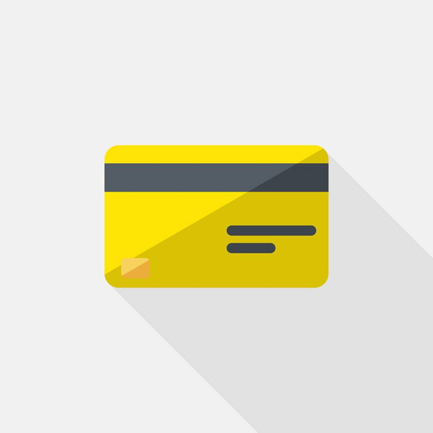 Creditcard Geel pictogram vector geïsoleerd. - Vector, afbeelding