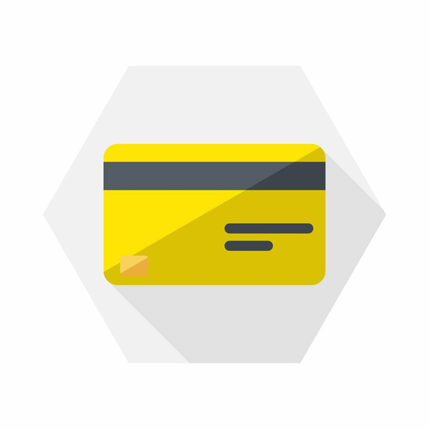 Carte de crédit Icône jaune vecteur isolé. - Vecteur, image