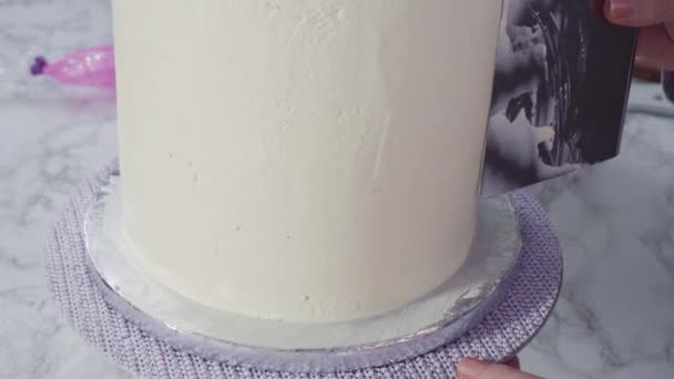 Vanilla round cake - Footage, Video