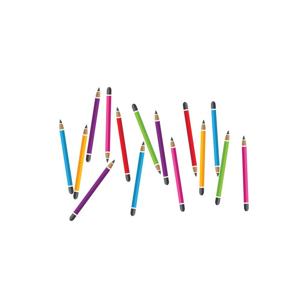 Colore matita in sfondo bianco illustrazione vettore - Vettoriali, immagini