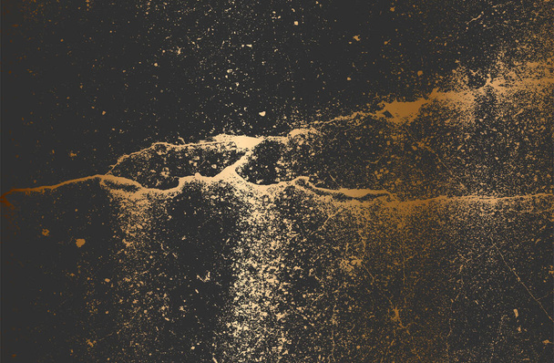 Fondo de gradiente de metal negro dorado de lujo con textura de hormigón agrietado angustiado. Ilustración vectorial
 - Vector, Imagen