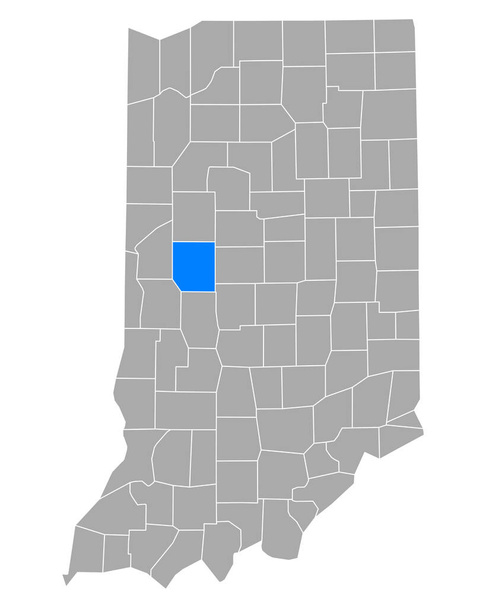 Mappa di Montgomery a Indiana - Vettoriali, immagini