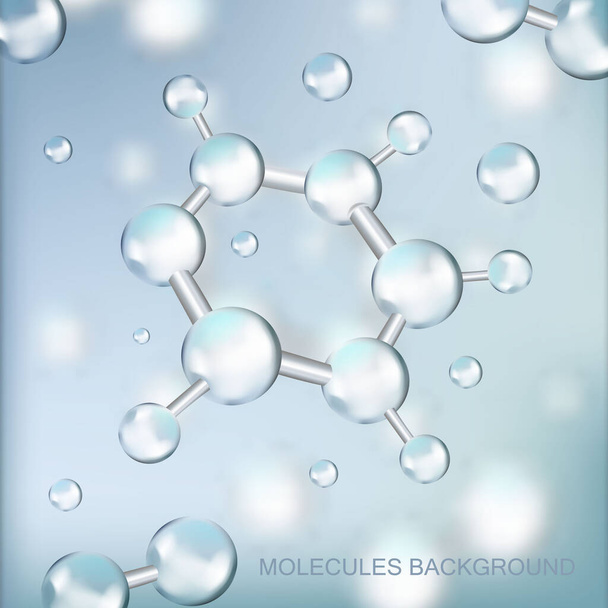 Átlátszó 3D molekula - Vektor, kép