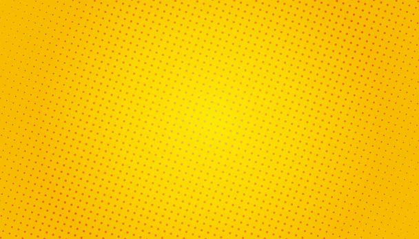 Pop Art background. Retro dotted background. Vector illustration. Halftone yellow pop art - Vector, Image