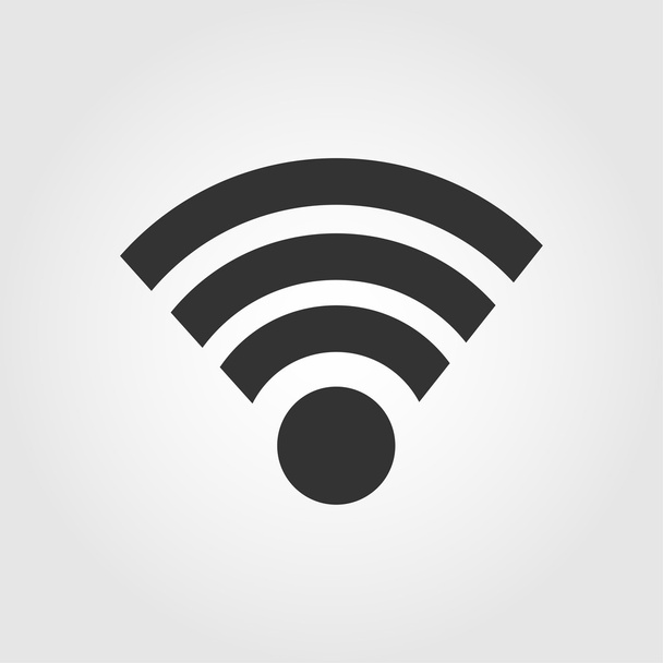 Wi-fi ikon, lapos kivitel - Vektor, kép