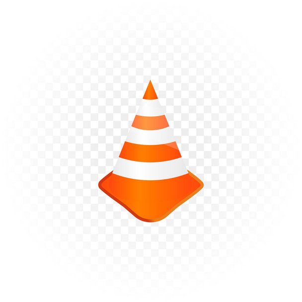 vector imagen realista de un cono de carretera
 - Vector, imagen
