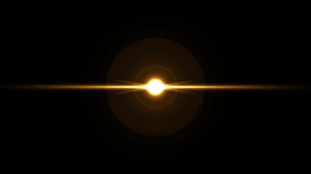 Zökkenőmentes hurkolás arany fény sugarak felrobbant mozgás. Flares fényes animációs hurok háttér. 4K absztrakt optikai lencse flare fénykitörés hatása. - Felvétel, videó