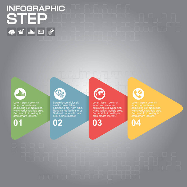 Infographic Arrow timeline Templates for Business - Vector, Image
