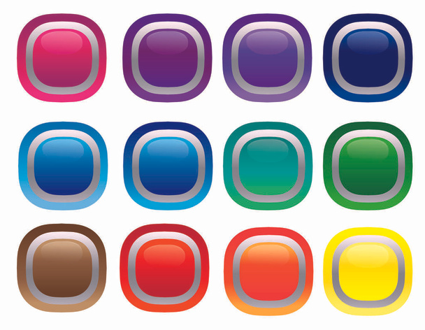  illustration set bright  buttons for web-design   - ベクター画像
