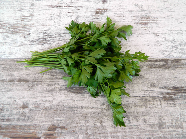                                parsley isolated on wooden background - Photo, Image