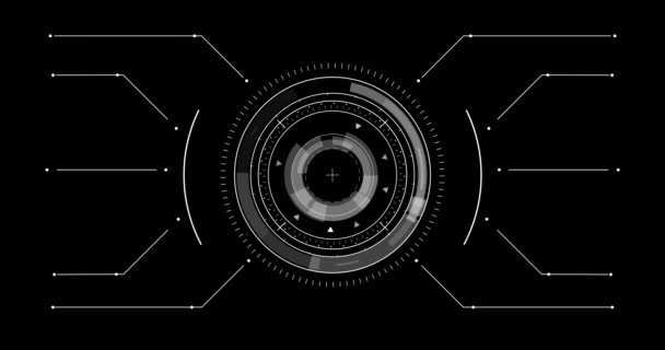 Hi-Tech Sight Element. 4K Motion Graphics futuristisches Element. Perfekt für Projekte, Spiele, Präsentationen, Trailer, Science-Fiction-Filme, Internetvideos, Promos. - Filmmaterial, Video