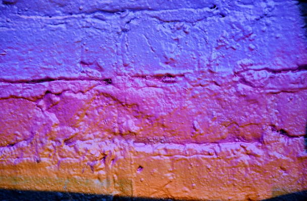 Colorfully painted stone wall - Photo, Image