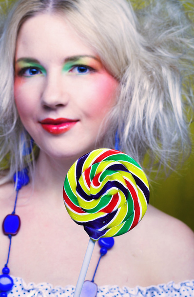 Girl with lollipop - Fotó, kép