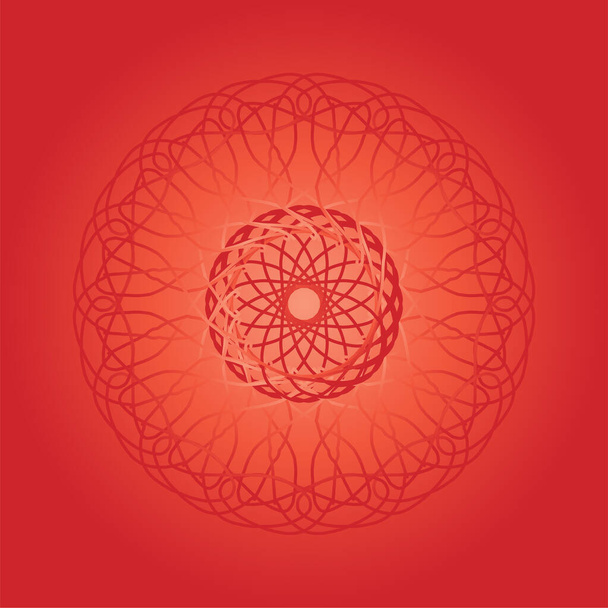 Мандала красочный винтажное искусство, древняя индийская ведическая дизайн фона, старая текстура живописи с несколькими математической формы, - Фото, изображение