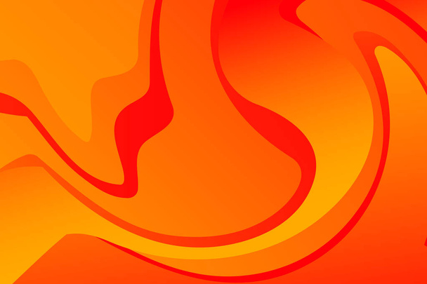 Fondo ondulado naranja y rojo abstracto con líneas curvas. lava. Quema. Fuego. Llama.
. - Vector, Imagen