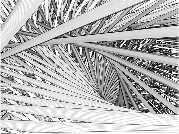 抽象的な都市カオス ベクターの構築 - ベクター画像