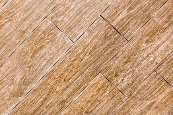 Textura hnědých prken, dřevěná podlaha, laminátové pozadí - Fotografie, Obrázek