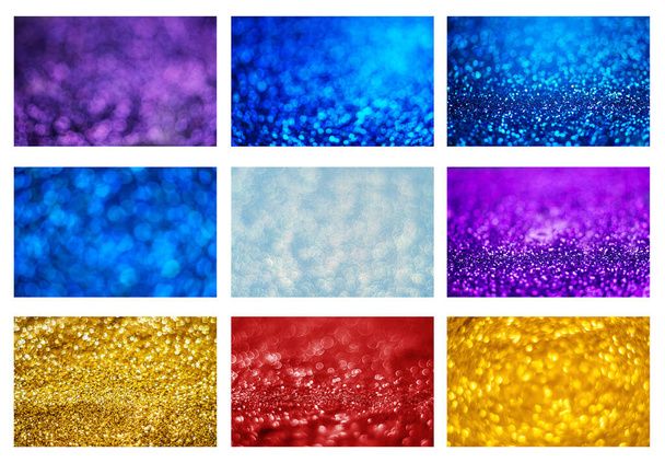 Glitter light abstracto a todo color bokeh light fondo borroso
  - Foto, Imagen