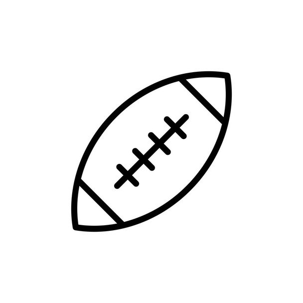 Illustration Vektorgrafik der Rugby-Ball-Ikone. Fit für Liga, Hobby, Wettkampf, Freizeit usw.. - Vektor, Bild