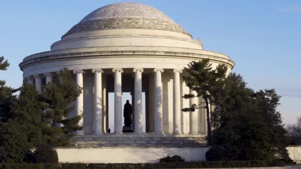 De achterkant van het Jefferson Memorial in Washington, DC - Video