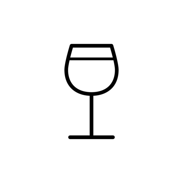 Ilustración Vector gráfico del icono de la copa de vino. Apto para alcohol, bar, champán, fiesta, etc.
. - Vector, Imagen