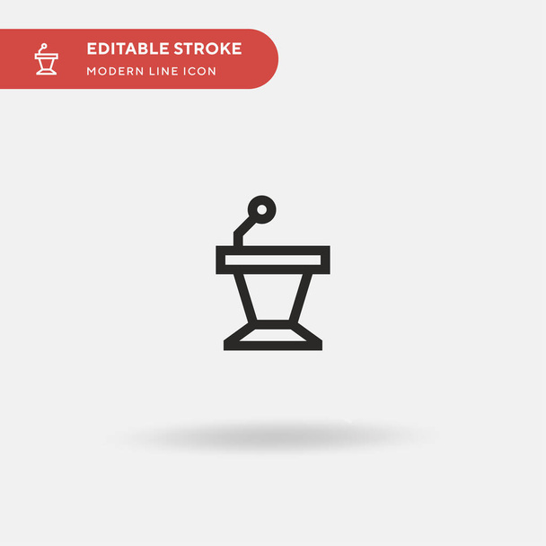 Lectern Simple vector icon. Illustration symbol design template for web mobile UI element. Perfect color modern pictogram on editable stroke. Lectern icons for your business project - Vector, Image