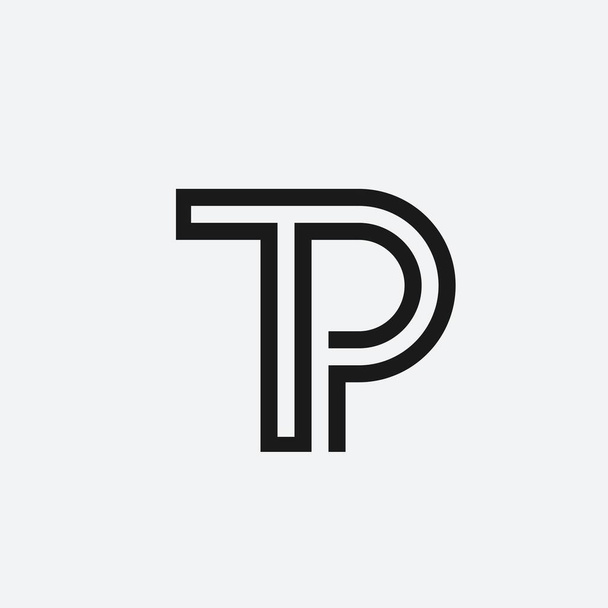 Lettera T e P vettoriale disegno logo illustrazione - Vettoriali, immagini