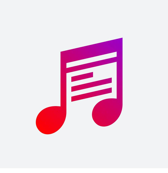 Λίστα αναπαραγωγής στο Note Music Concept - Διάνυσμα, εικόνα