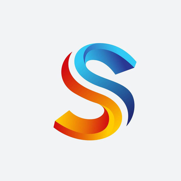 Современный векторный шаблон логотипа буквы S - Вектор,изображение