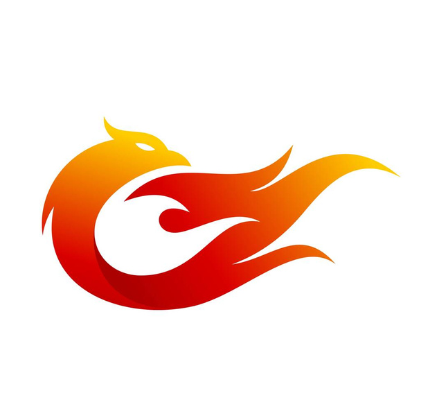 phoenix fire icon vector illustration template logo - Vector, Image