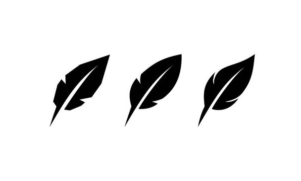 Set de iconos de plumas. Vector sobre fondo blanco aislado. EPS 10
 - Vector, Imagen