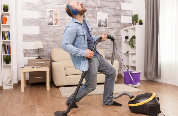 Rock music and house cleaning - Photo, image